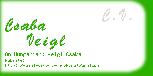 csaba veigl business card